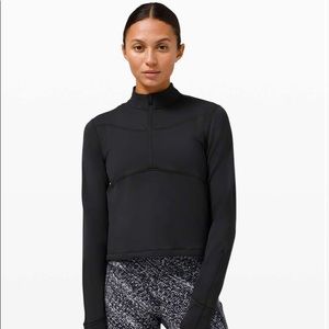 Lululemon Rulu Running Cropped 1/2 Zip Size 4